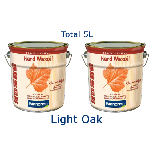 Blanchon HARD WAXOIL (hardwax) 5 ltr (two 2.5 ltr cans) LIGHT OAK 07721143 (BL)